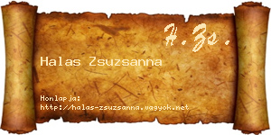 Halas Zsuzsanna névjegykártya